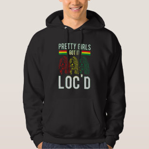 Hübsche Mädchen haben lokalisiertes Haar Afro Mela Hoodie