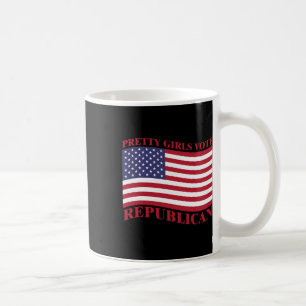 Hübsche Mädchen wählen Republikaner USA-Flagge Fre Kaffeetasse