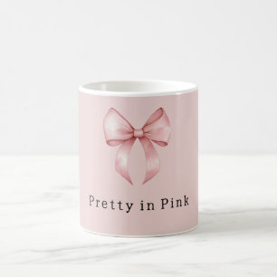 Hübsche Mädchenhafte Rosa Schleife Kaffeetasse