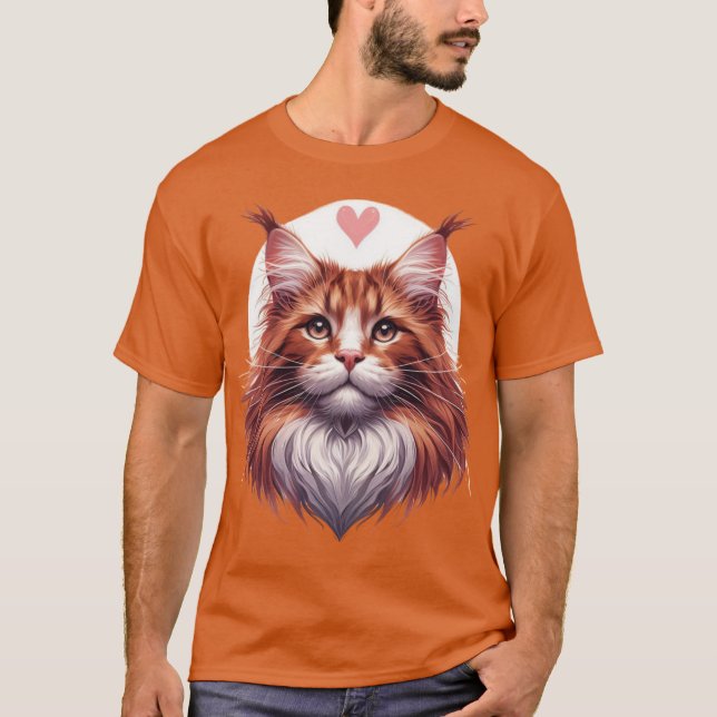 Hübsche Maine Coon T-Shirt (Vorderseite)