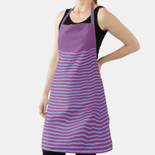 Hübsche Mauve Striped All-over-Print-Schürze Schürze