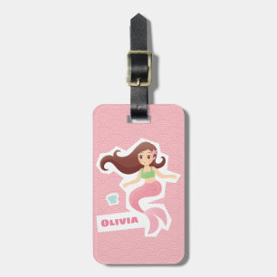 Hübsche Meerjungfrau Personalisiert Reisen Gepäckanhänger