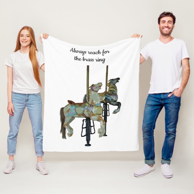Hübsche Mergo Round Carousel Pferde Fleecedecke (Beispiel)