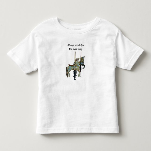 Hübsche Mergo Round Carousel Pferde Kleinkind T-shirt (Vorderseite)