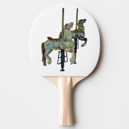 Hübsche Mergo Round Carousel Pferde Tischtennis Schläger