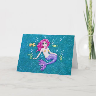 Hübsche Mermaid-Grußkarte von Soozie Wray Karte