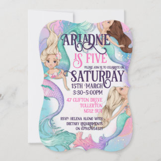 Hübsche Mermaids Einladungen