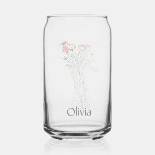 Hübsche Minimal Moderne Blume Illustration Dosenglas