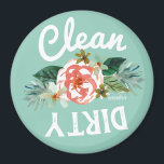 Hübsche Minze Floral CLEAN DIRTY Geschirrspülmasch Magnet<br><div class="desc">Man wird zum schlimmsten Menschen der Welt,  wenn man schmutzige Geschirr mit sauberen hineinsteckt. Mit einem attraktiven Minz-Blumenmagneten von BARBARIAN kann man diese Situation nun vermeiden. // www.ifneedb.com // art for the wild at heart</div>