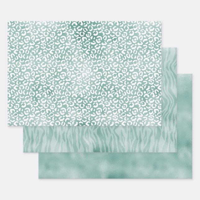 Hübsche Minze Geschenkpapier Set (Set)