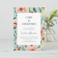 Hübsche Minzensage Blush Pink Blumengeburt Party