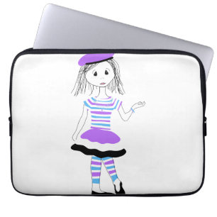 Hübsche Miss Fashionista Laptopschutzhülle