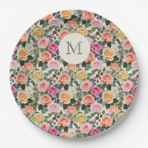 Hübsche Mit Monogramm Rose Blumengarten Elegante