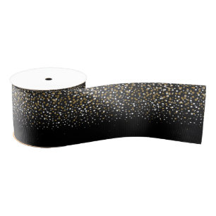 Hübsche moderne Imitate Gold Glitzer Confetti Ripsband