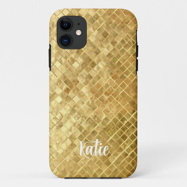 Hübsche moderne Imitate Goldname Personalisiert Case-Mate iPhone Hülle (Rückseite)