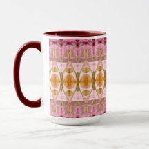 Hübsche moderne Kaffee-Tasse mit Burgund und Gold