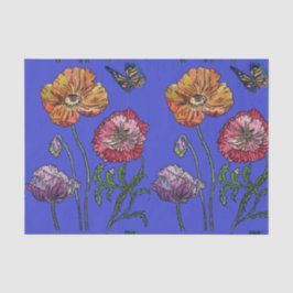 Hübsche Mohnblume Blume Blumenmuster Wasserfarbe Seidenpapier
