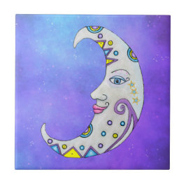 Hübsche Moon-Gefechtsstars Lila Sky Fliese