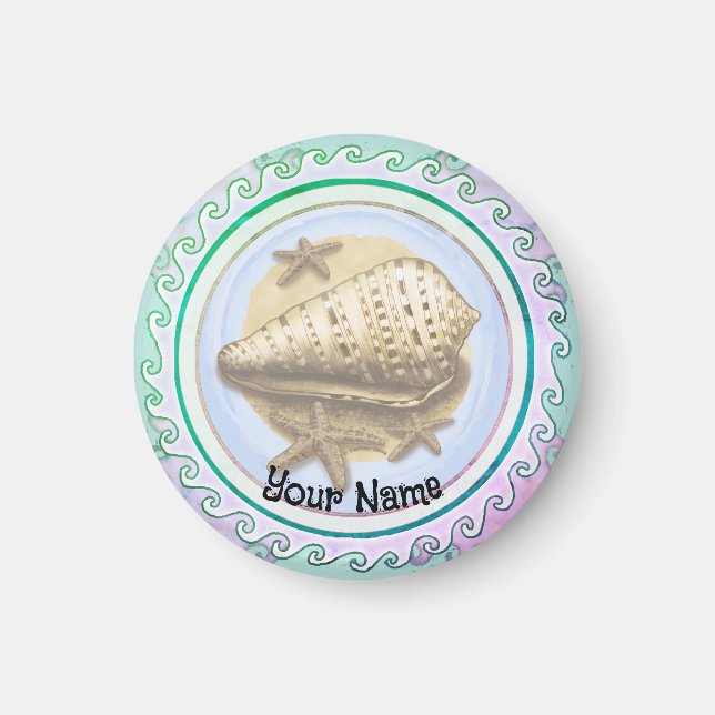 Hübsche Muschel Magnet (Vorne)