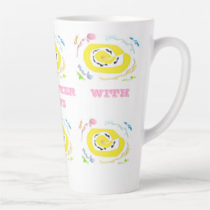 Hübsche Muster der niedlichen gelben Blume Milchtasse
