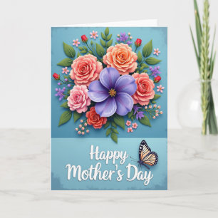 Hübsche Mutter Blumen Design Karte