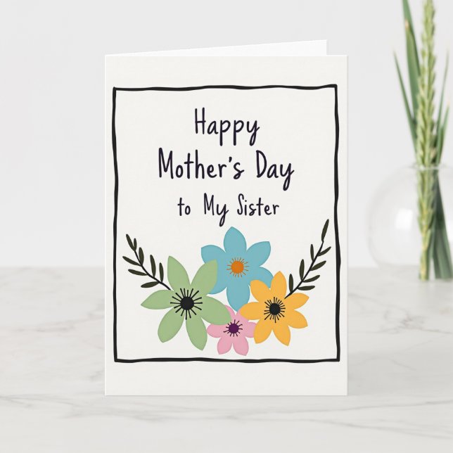Hübsche Mutter Illustrationsstil Karte (Vorderseite)