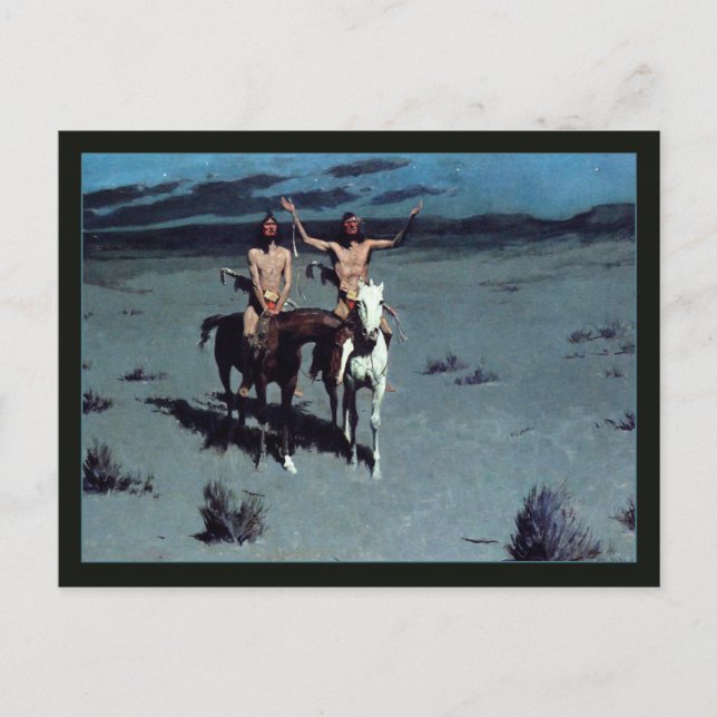 Hübsche Mutternacht von Frederic Remington Postkarte (Vorderseite)