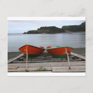 Hübsche Neufundland-Boote Postkarte