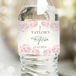 Hübsche neutrale Wasserfarbenflorale Taufe