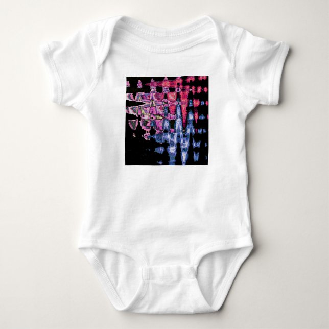 Hübsche Niedliche Lila Asche Grau- und Schwarzwass Baby Strampler (Vorderseite)