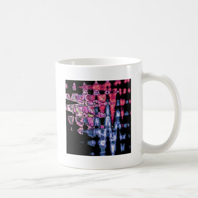 Hübsche Niedliche Lila Asche Grau- und Schwarzwass Kaffeetasse (Rechts)