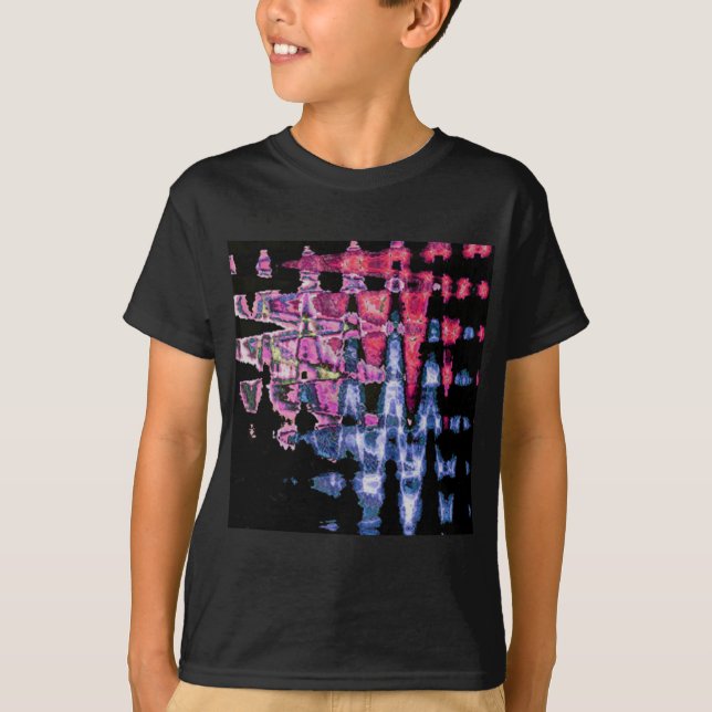 Hübsche Niedliche Lila Asche Grau- und Schwarzwass T-Shirt (Vorderseite)