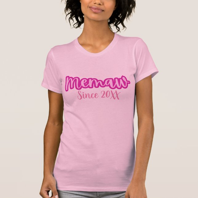 Hübsche Niedliche Rosa Erinnerung Seit 20XX Frauen T-Shirt (Vorderseite)
