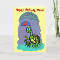 Hübsche niedliche Schildkröten Happy Birthday, Mam