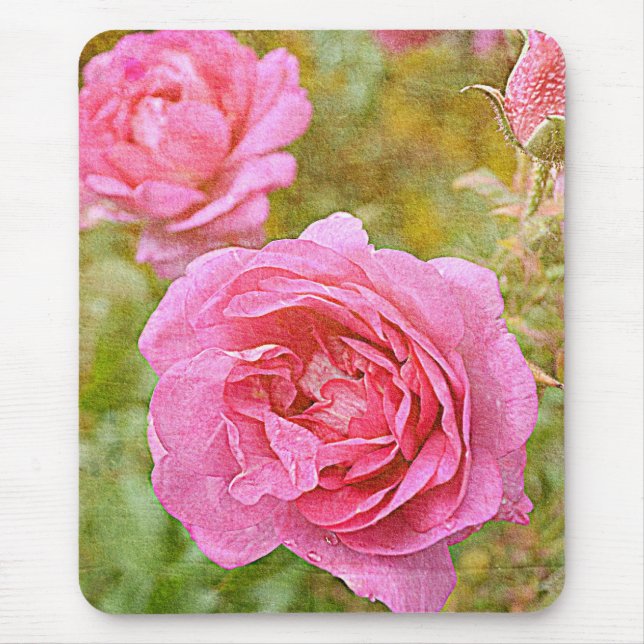 Hübsche November-Rosen Mousepad (Vorne)