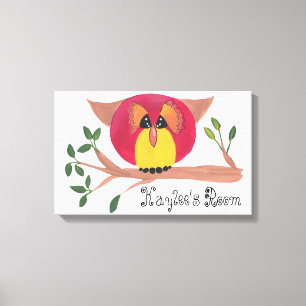 Hübsche Ohreneulen-Malerei Leinwanddruck