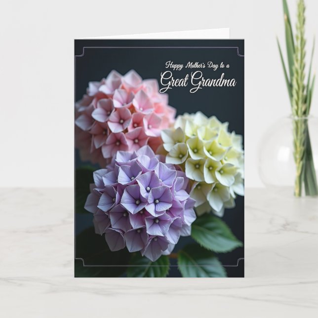 Hübsche Oma Blumenkarte Karte (Vorderseite)