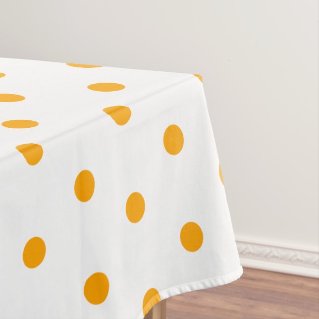 Hübsche Orange Polka Dots Tischdecke (Beispiel)