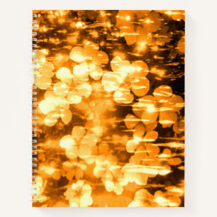 Hübsche Orange Tone Blume Abstrakte Natur Noteboo Notizbuch