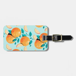 Hübsche Orangenzitrone Gepäckanhänger