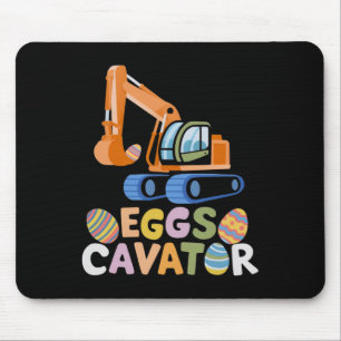 Hübsche Ostereierjagd mit Lastwagen und Baugewerbe Mousepad
