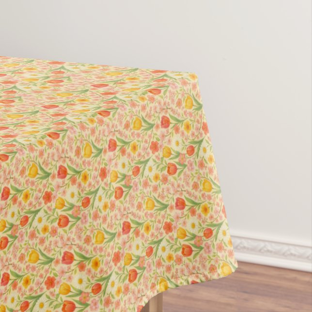 Hübsche Ostern-/Frühjahrsblumenmuster Tischdecke (Beispiel)