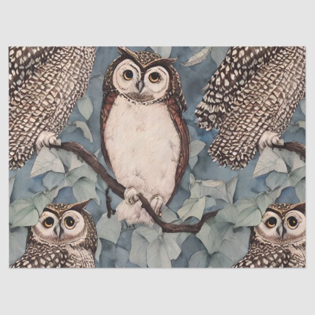 Hübsche Owls Seidenpapier (Vorderseite)