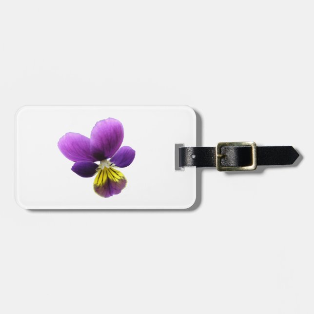 Hübsche Pansy Custom Luggage Tag Gepäckanhänger (Vorderseite horizontal)