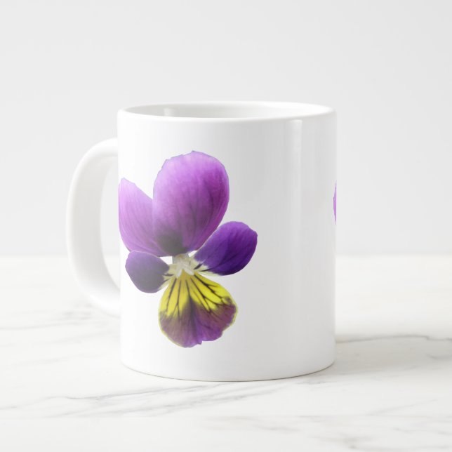 Hübsche Pansy Tasse (Vorderseite Links)