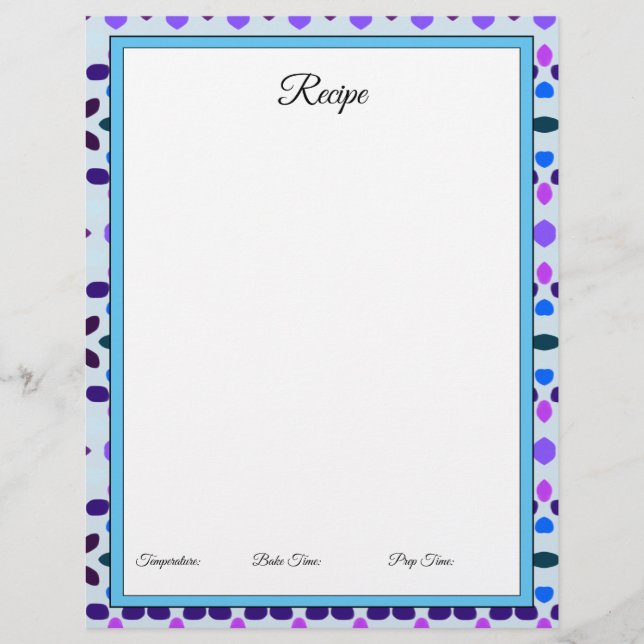 Hübsche Papierdesigns in Blau (Vorderseite)