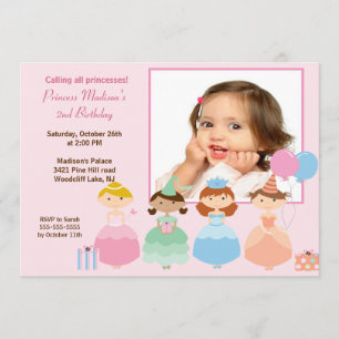 Hübsche Party Einladung Prinzessin-Foto Birthday
