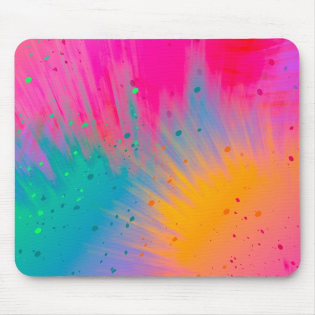 Hübsche Pastel Abstrakt gefärbt Mousepad (Vorne)