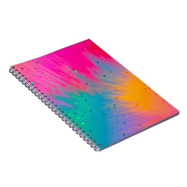 Hübsche Pastel Abstrakt gefärbt Notizblock (Rechte Seite)