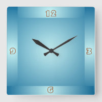 Hübsche Pastel Blue Boarder> Schlichte Küchenuhren